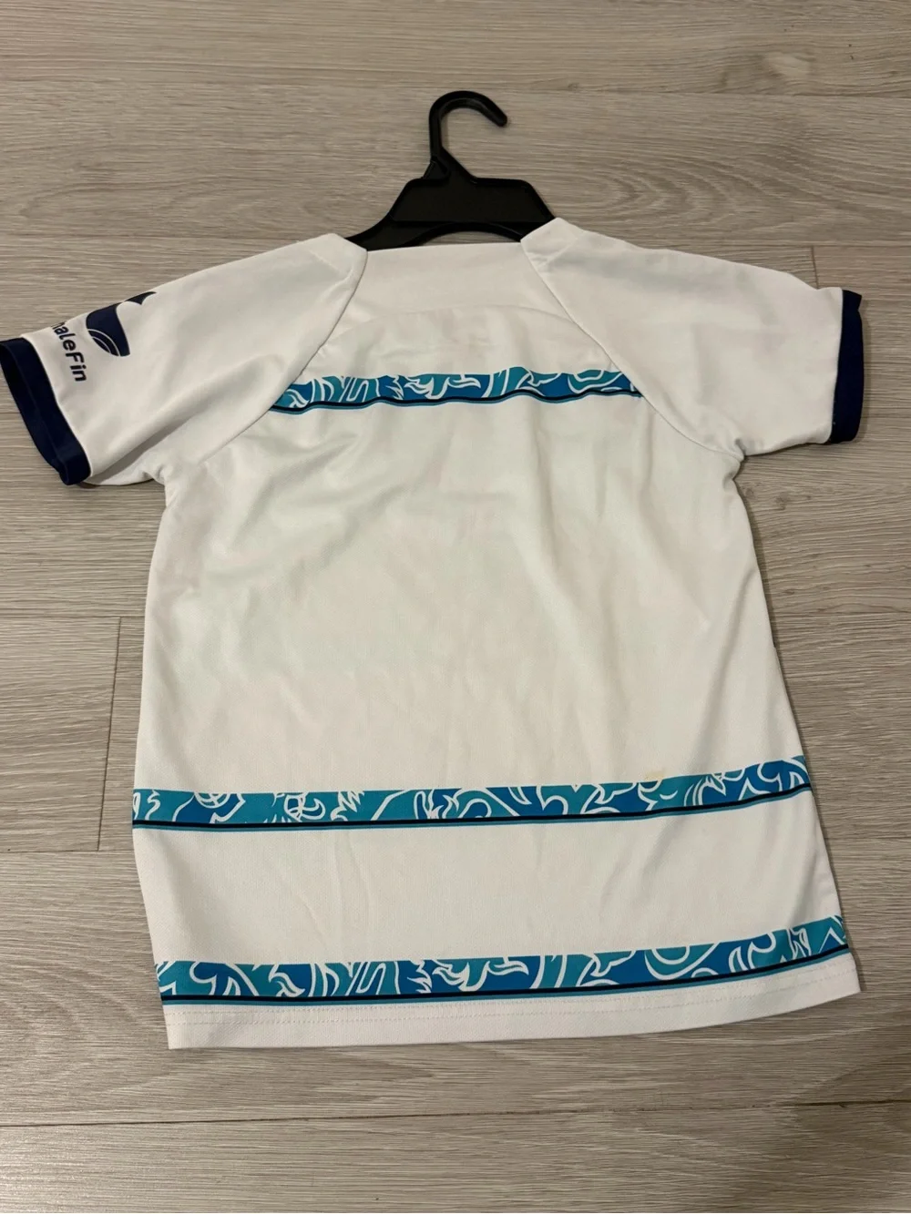 Chelsea FC Kids White & Teal Striped Soccer Jersey by Nike